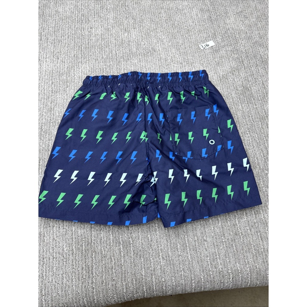 Rokka & Rolla Youth Large Swim Trunks Color Navy Lightning #316 - Picture 13 of 16